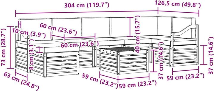 Produktbild vidaXL Outdoor-Sofa