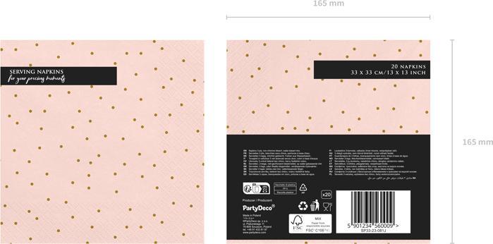 Produktbild Partydeco Punkte (20 x, 33 x 33 cm)