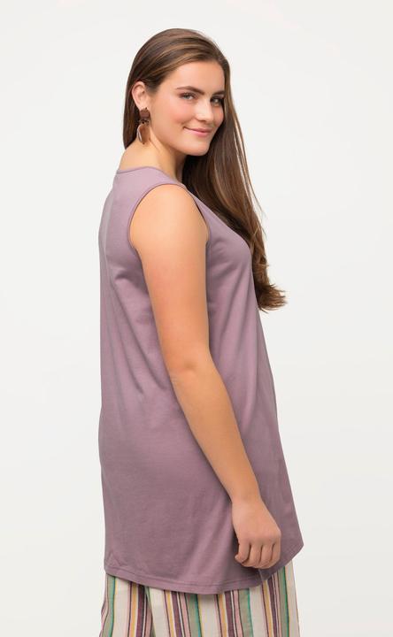 Produktbild Ulla Popken Longtop, Naturfärbung, A-Linie, V-Ausschnitt, ärmellos (46, 48)