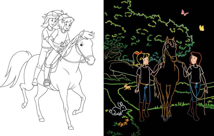 Image du produit Bibi & Tina - Mein pferdestarkes Kritzel-Kratzel-Buch