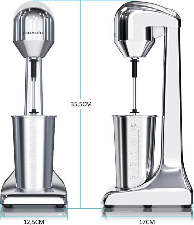 Produktbild Arendo Drink Mixer - Eiweiss Shaker - Getränkemixer - elektrischer Standmixer - Fitness Protein Drinks (100 W)