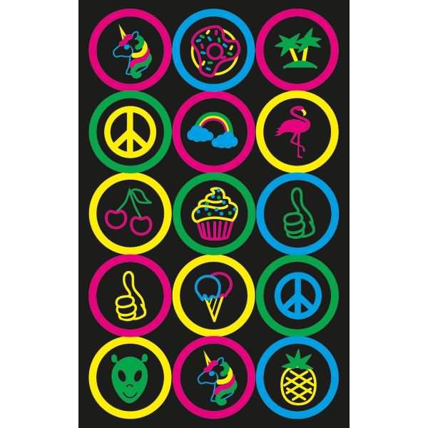 Produktbild Z-Design Neon Aufkleber (15 Sticker)