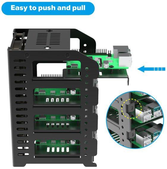 Produktbild Uctronics Cluster rack for Raspberry Pi 5 (Compatible with all models)
