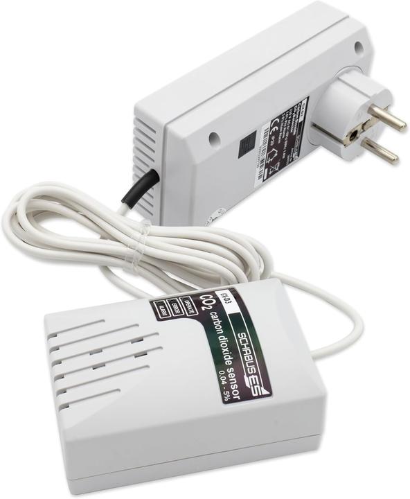 Actual product image Schabus GX-D3 gas detector with external sensor mains-powered detects carbon dioxide