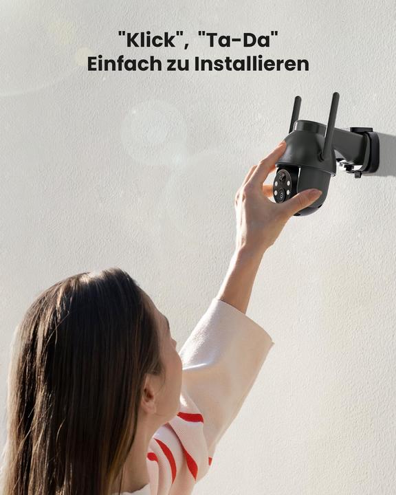 Actual product image IeGeek 2K 360° PTZ Überwachungskamera mit Solarbetrieb, Bewegungsmelder, Farb-Nachtsicht, 2-Wege-Audio
