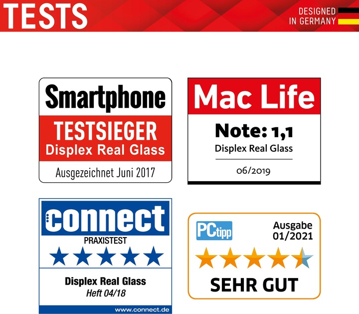 Produktbild Displex Real Glass, 2D Panzerglas + Handyhülle (1 Stück)