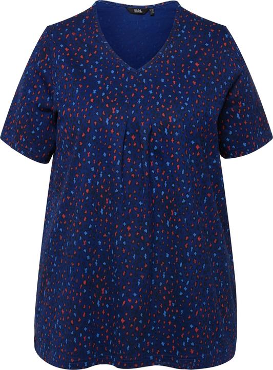 Produktbild Ulla Popken T-Shirt, Zierfalten, A-Linie, V-Ausschnitt, Halbarm (56)
