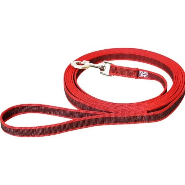 Thumbnail - Julius-K9 K9 C&G line, rød/grå 20mm/5m m/håndt (Hund), Halsband + Leine