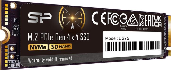 Actual product image Silicon Power SSD US75 4TB M.2 PCIe NVMe (4000 GB, M.2 2280)