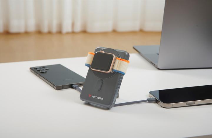 Produktbild Verbatim CnG 2C PB Wless 5000mAh Grey (5000 mAh, 20 W, 35.80 Wh)