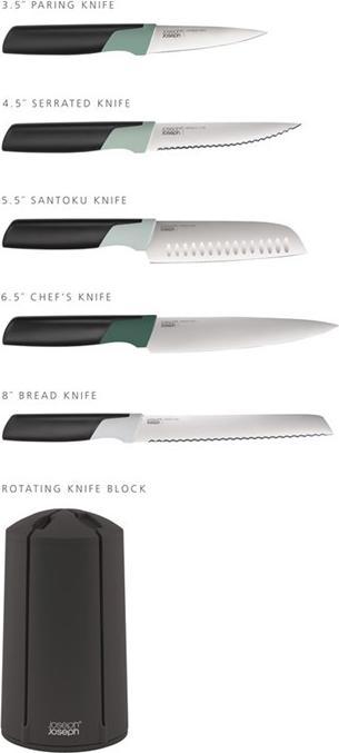 Produktbild Joseph Joseph 5-tlg. Elevate Sage Messer Karussell, H 35cm
