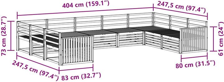 Produktbild vidaXL Outdoor-Sofa