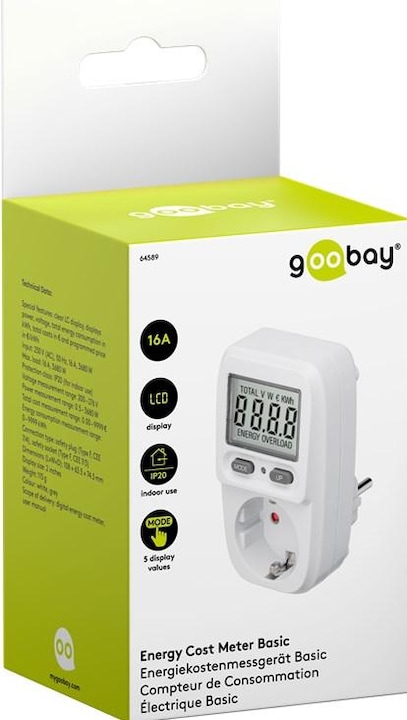 Actual product image Goobay Digital Energy Cost Meter Basic