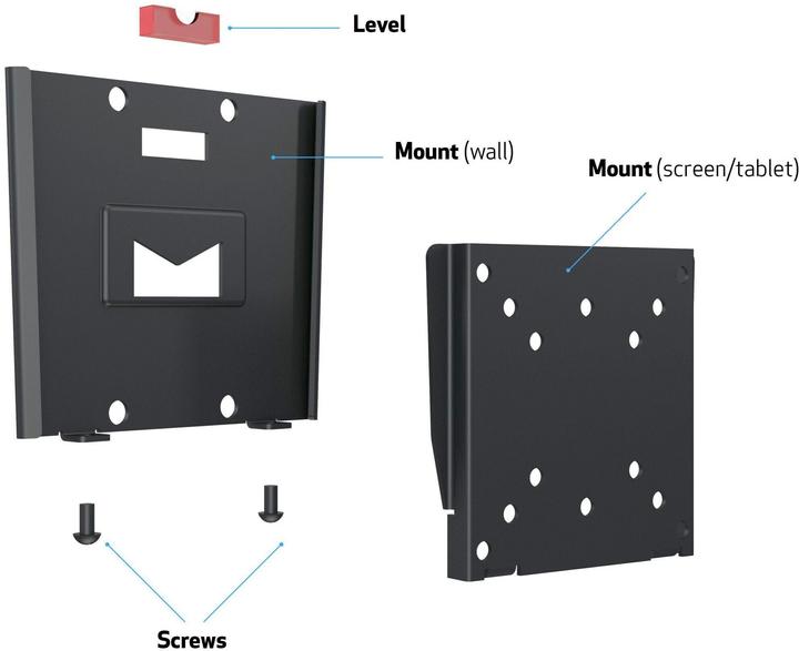 Produktbild Multibrackets Wallmount Black I (Wand, 15 kg, 9" - 32")