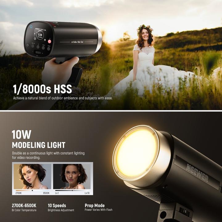 Actual product image Neewer Q200 2.4G Outdoor Studio Flash (Flash head)
