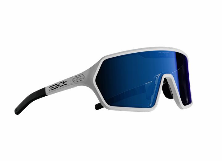 Image du produit React rev sky/white Sonnenbrille schmal (bleu métal-blanc, Miroir bleu)