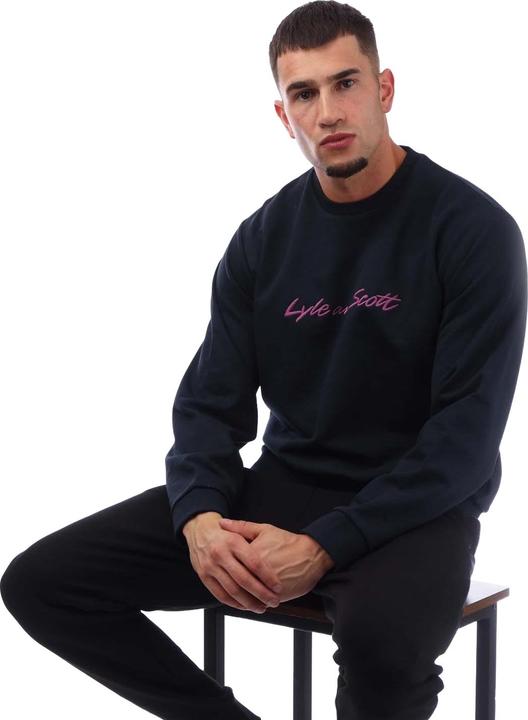 Actual product image Lyle and Scott Mens Script Sweatshirt (M)