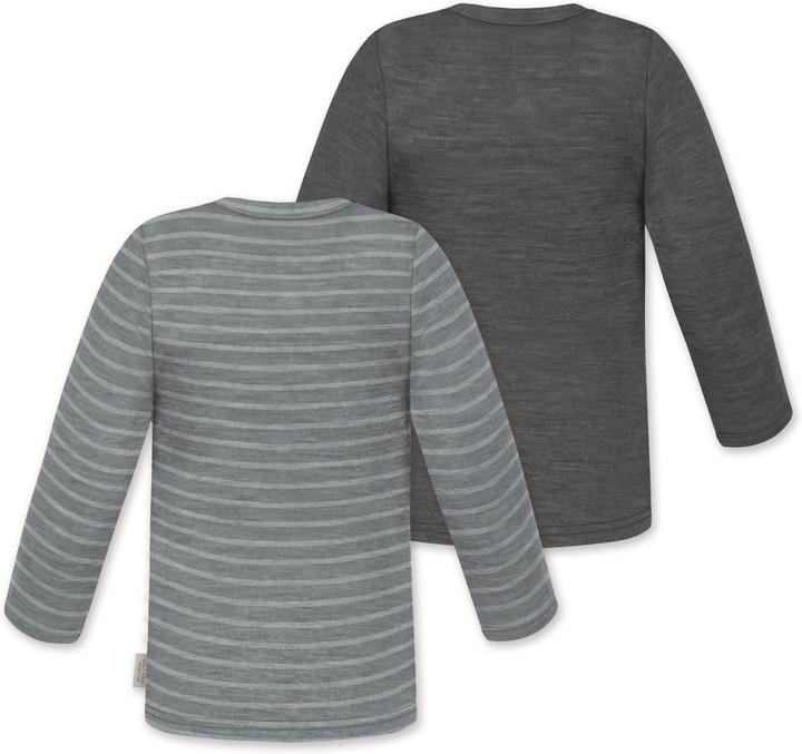 Produktbild Normani 2er Pack Baby Merino Longsleeve „Taupo" - 9473 (86, 92)