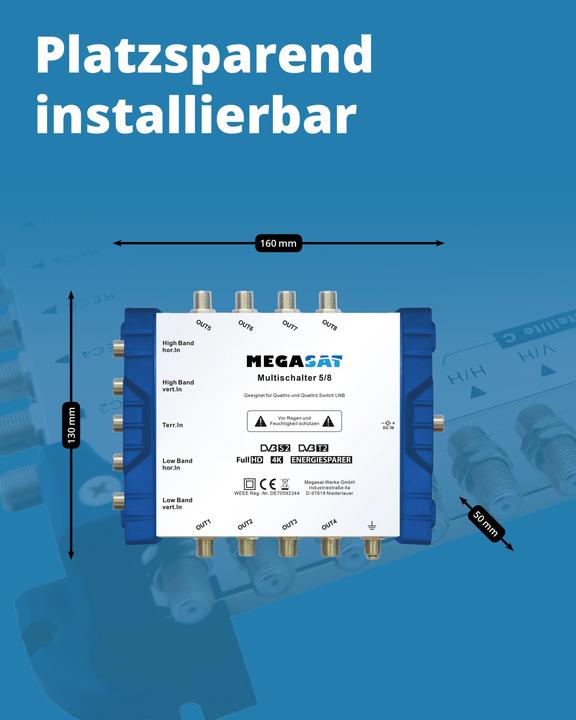Actual product image Megasat Multiswitch 5/8 (Multi switch)