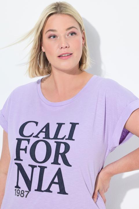 Image du produit Ulla Popken T-shirt oversize, message California, décolleté rond et manches courtes (42, 44)