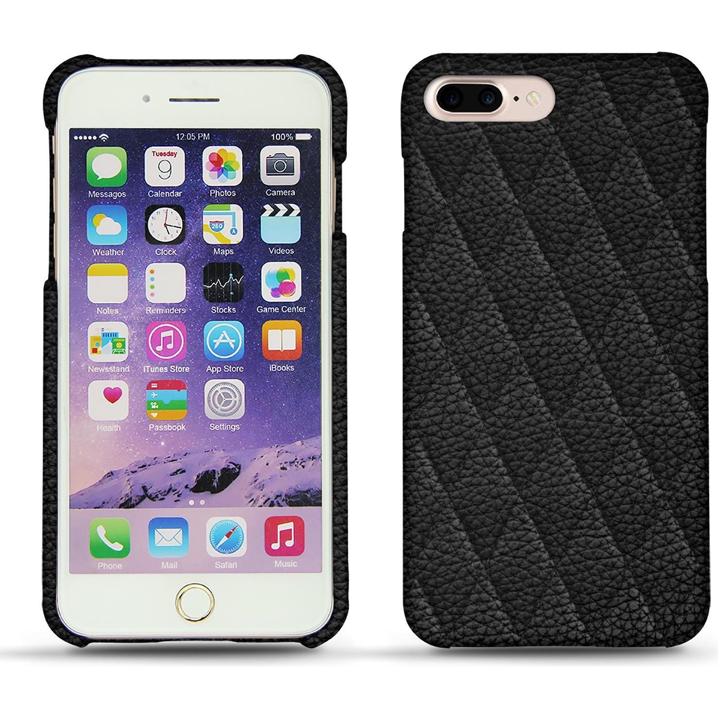 Noreve Lederschutzhülle (Apple iPhone 7 Plus), Smartphone Hülle, Schwarz