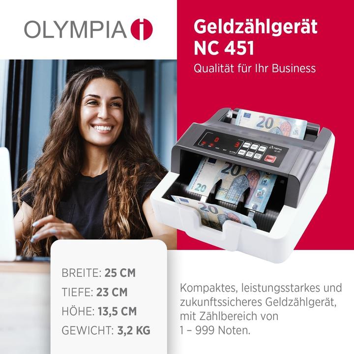Produktbild Olympia 1 – 999 Noten, LED (Geldscheinprüfer)