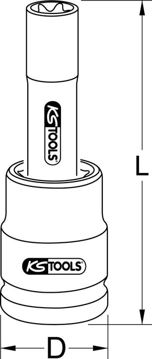 Produktbild KS Tools 3/4" Kraft-Stecknuss lang