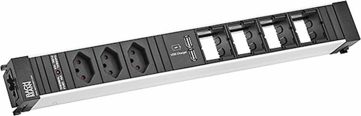 Produktbild Bachmann Steckdosenleiste CONFERENCE 3x T13, USB, 4x Custom-ABD leer (3x, Typ 13)