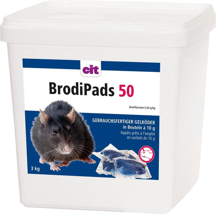 Actual product image Kerbl Rat bait BrodiPads 50 3000g paste bait 15g, Brodif.