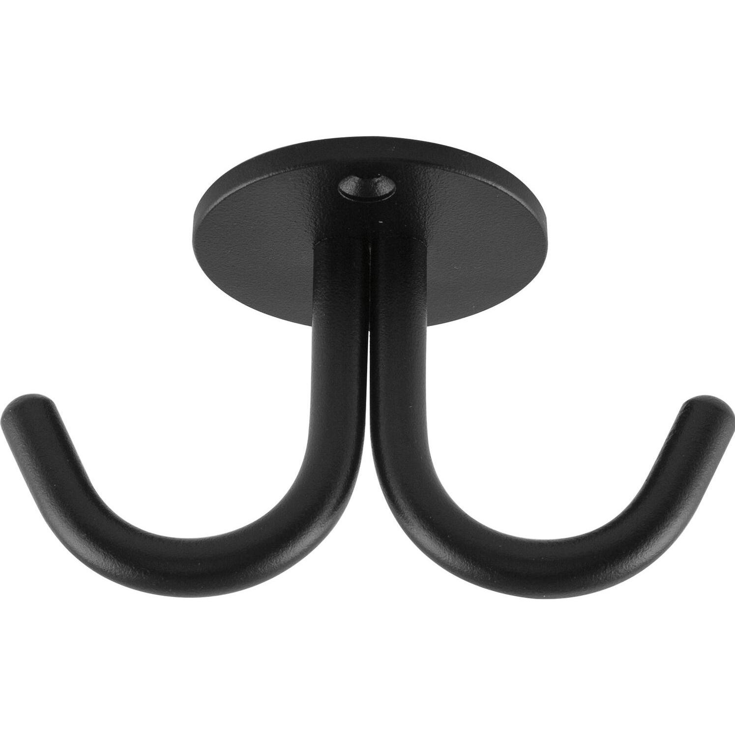 Simausrom, Garderobe + Kleiderhaken, Zweifach-Haken Delta Höhe 59 mm, Breite 100 mm, Stahl schwarz Feinstruktur