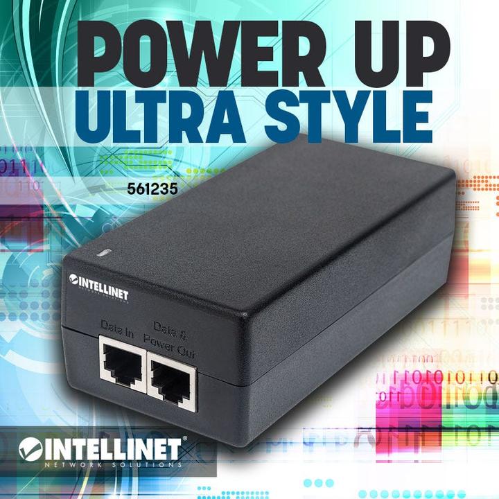 Actual product image Intellinet PoE+, 10/100/1000 Mbps RJ-45, 100 - AC, DC (1 Ports)