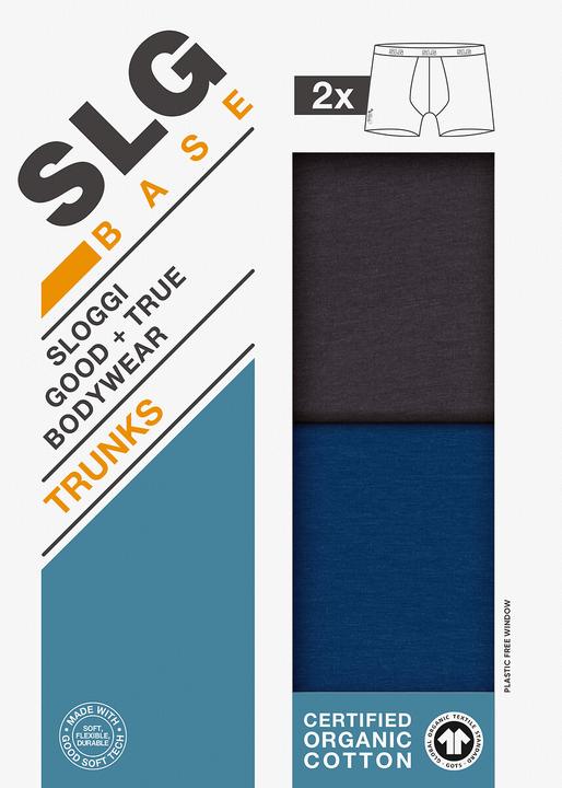 Produktbild Sloggi 2er-Pack einfarbige Boxershorts SLG BASE (S, 2er Pack)