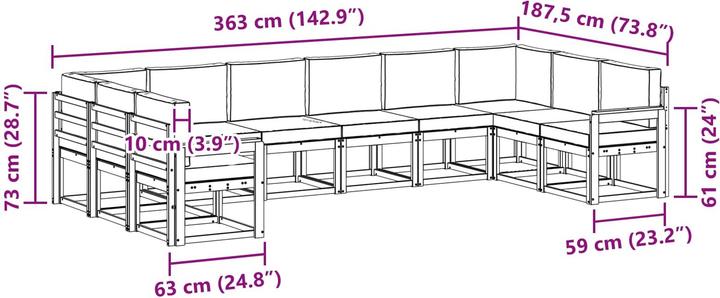 Produktbild vidaXL Outdoor-Sofa