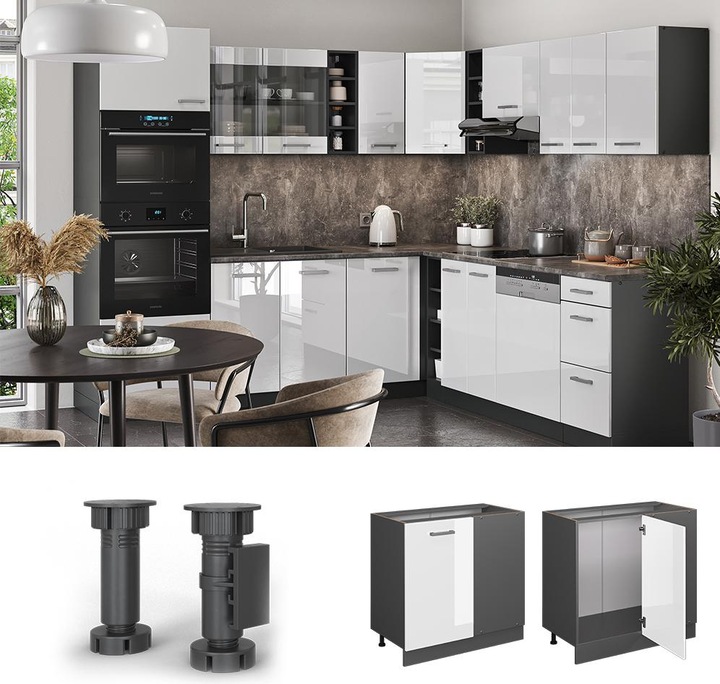 Actual product image Vicco Eckunterschrank R-Line (86 x 46 x 81.5 cm)