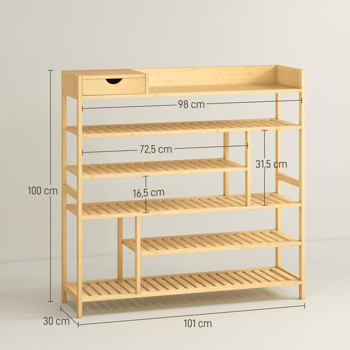 Produktbild Homcom Schuhregal (101 x 30 x 100 cm)