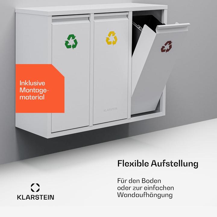 Image du produit Klarstein 3-in-1 Mülleimer (45 l)