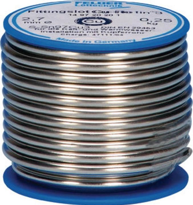 Produktbild Felder Cu-Rotin 3 Fittingslot - 250g (Lötspulenkit)