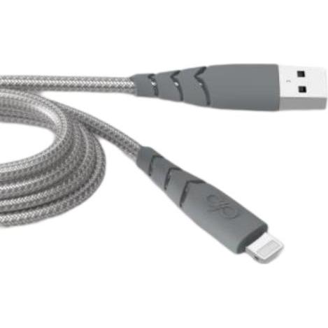 Force Power Ultra-verstärktes USB A/Lightning-Kabel 2.4A Beständig gegen 50.000 Biegungen bei 180° 2m (2 m), USB Kabel