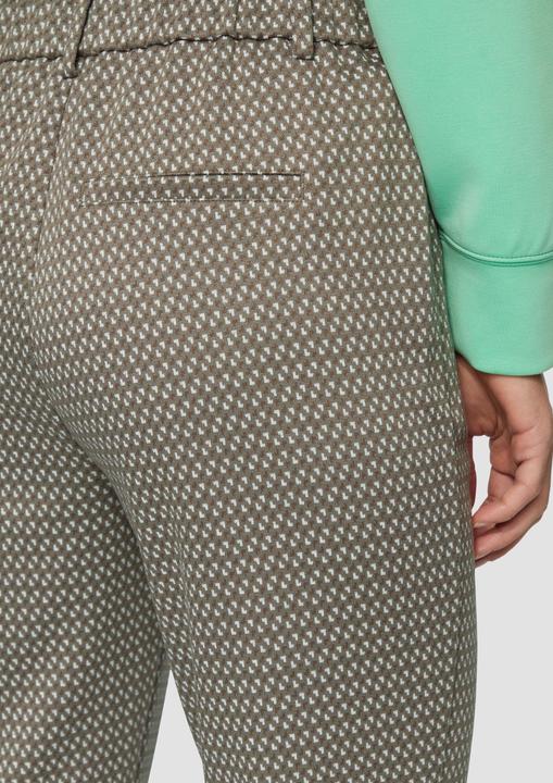 Image du produit s.Oliver Hose Gemusterte Stoffhose mit elastischem Bund (36)