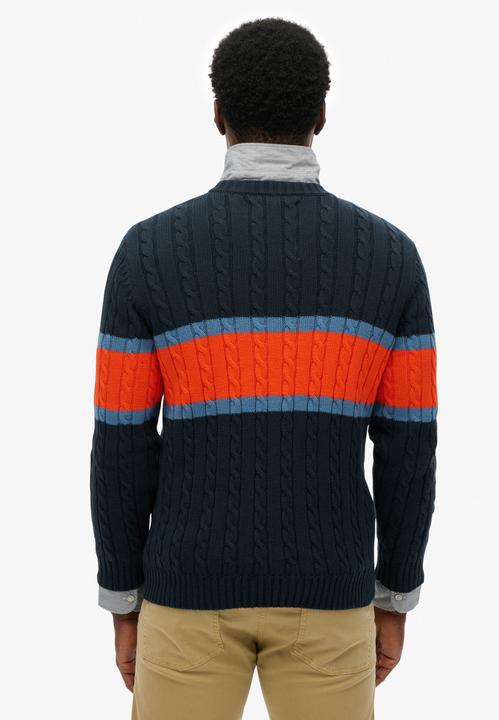 Produktbild Superdry Gestreifter Pullover aus gedrehtem Baumwollstrick (S)