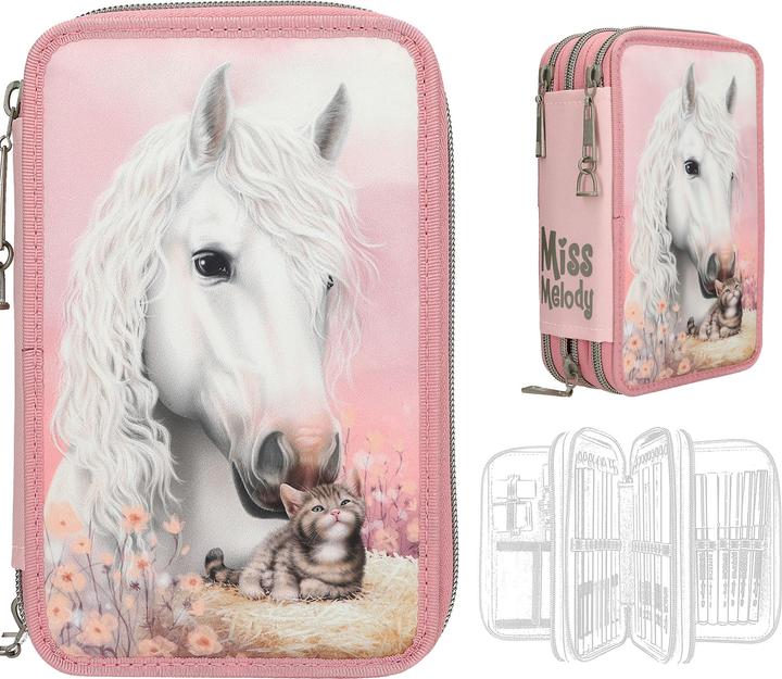 Produktbild Schmidt Spiele Miss Melody - Triple Pencil Case TRUE FRIENDS - Rose