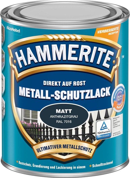 Hammerite Protective metal lacquer (750 ml, Anthracite-grey)