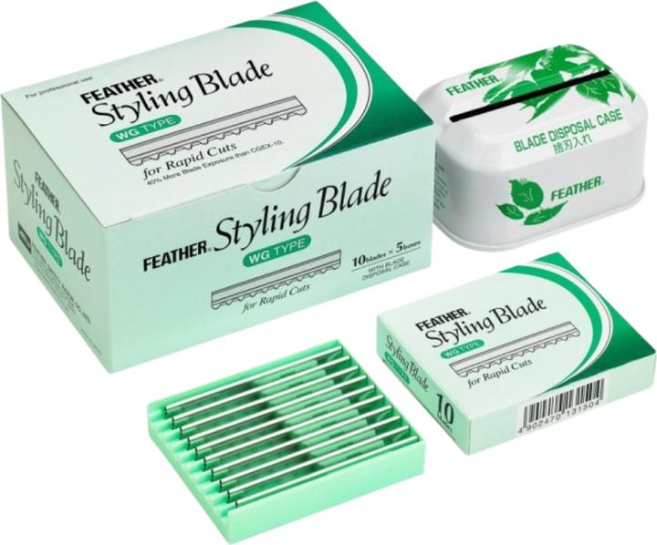 Feather Razor-W Styling Blade Rasierklingen-Ersatzteile (50 x)
