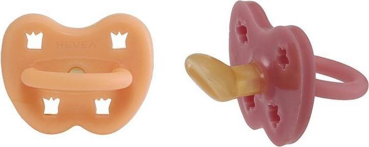 Produktbild Hevea 2er-Pack Naturkautschuk Schnuller, Apricot Crush & Berry Blush - kiefergerecht (ab 3 Mon.) (2 x, ab 3 Monaten)