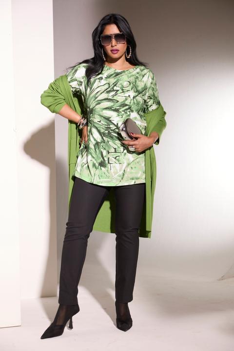Actual product image Ulla Popken Long Pocket Open Front Cardigan Sweater (58)