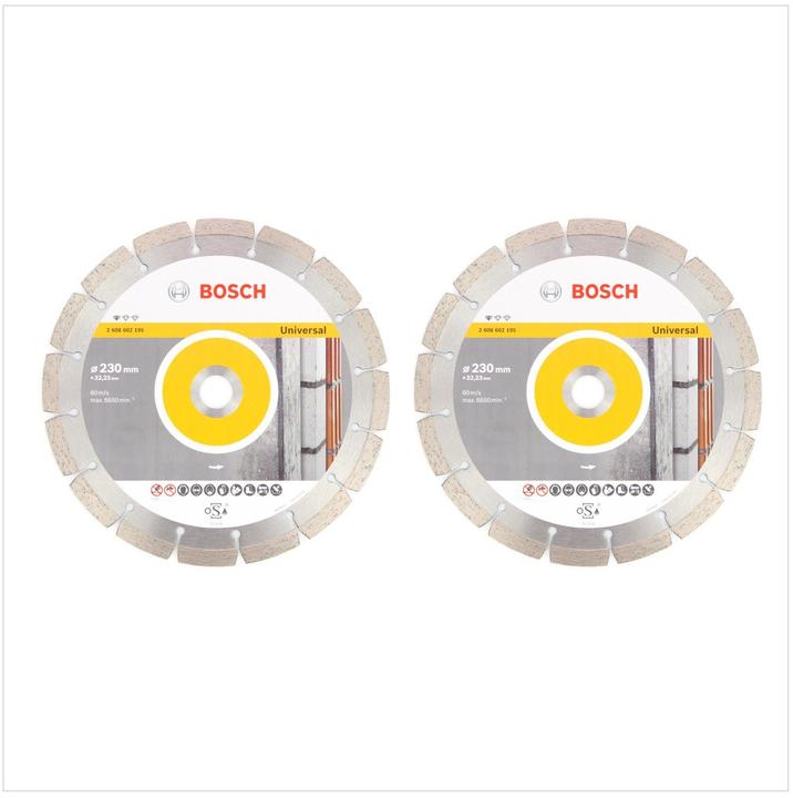 Actual product image Bosch Professional Standard Universal Diamond Cutting Disc 230 mm 2 pcs ( 2x 2608615065 ) Concrete Holder 22,23 m