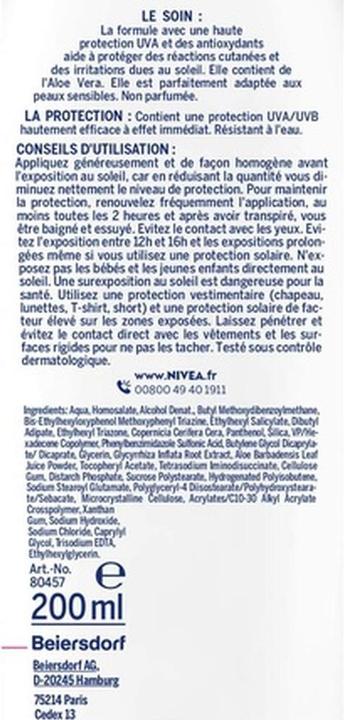 Immagine prodotto NIVEA Latte solare protezione istantanea SPF 50+ (Latte solare, SPF 50+, 200 ml)