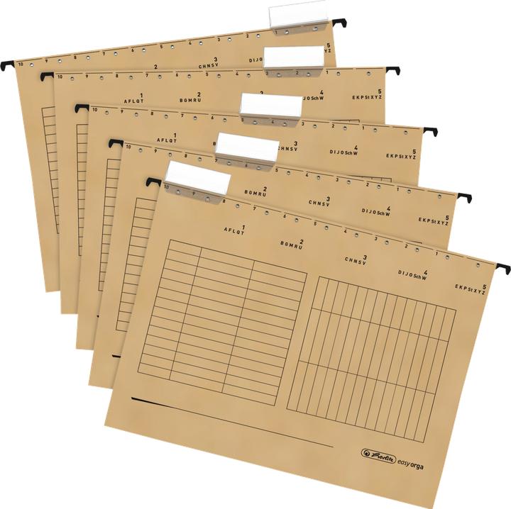 Produktbild Herlitz 5874458 Hängeordner A4 Pappe Braun 5 Stück(e) (A4, 5 x)