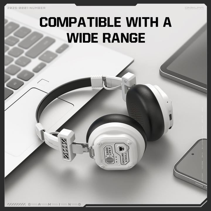 Image du produit Onikuma GT803 gaming headphones (white) (Filaire, Sans fil)