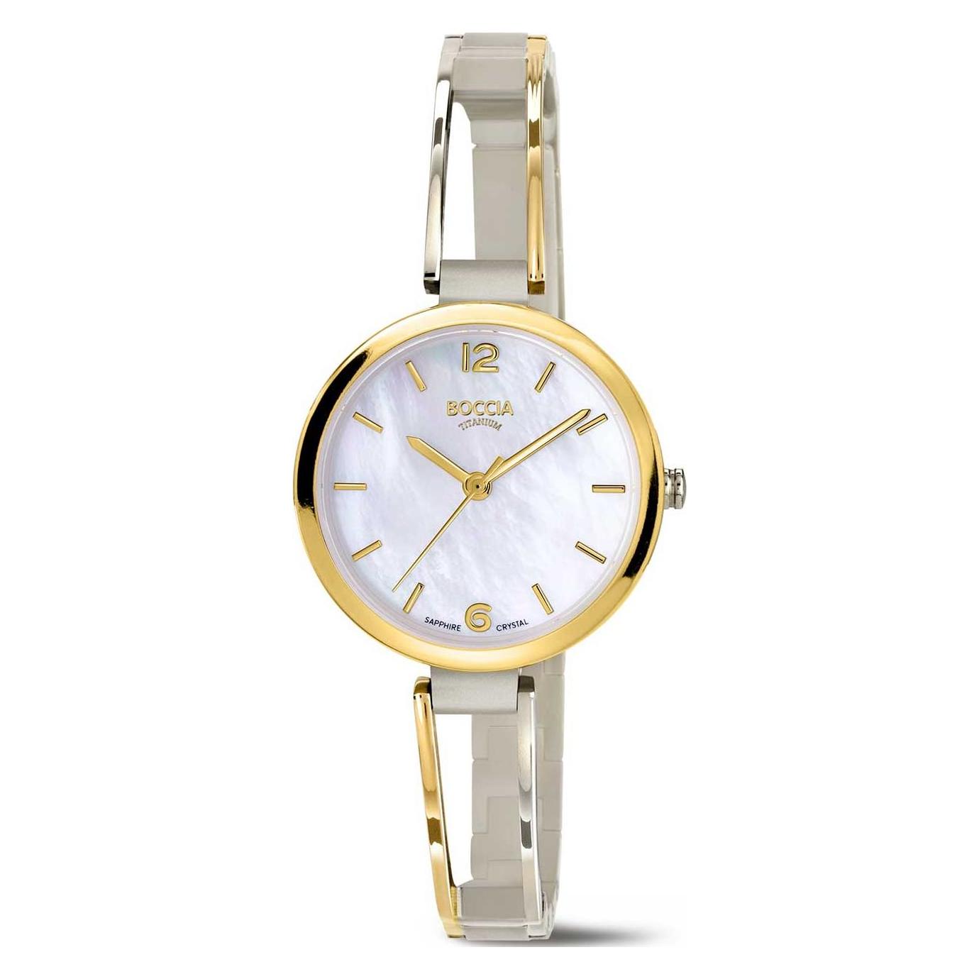 Boccia, Horloge, 3354-01, Goud, Zilver, (30 mm)